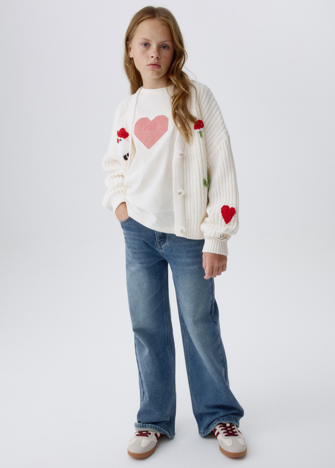 Утепленные джинсы WIDE LEG для девочек