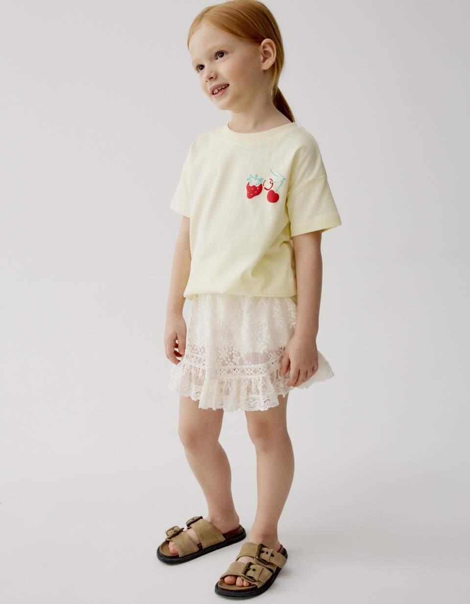 Юбка-шорты из кружева для девочек