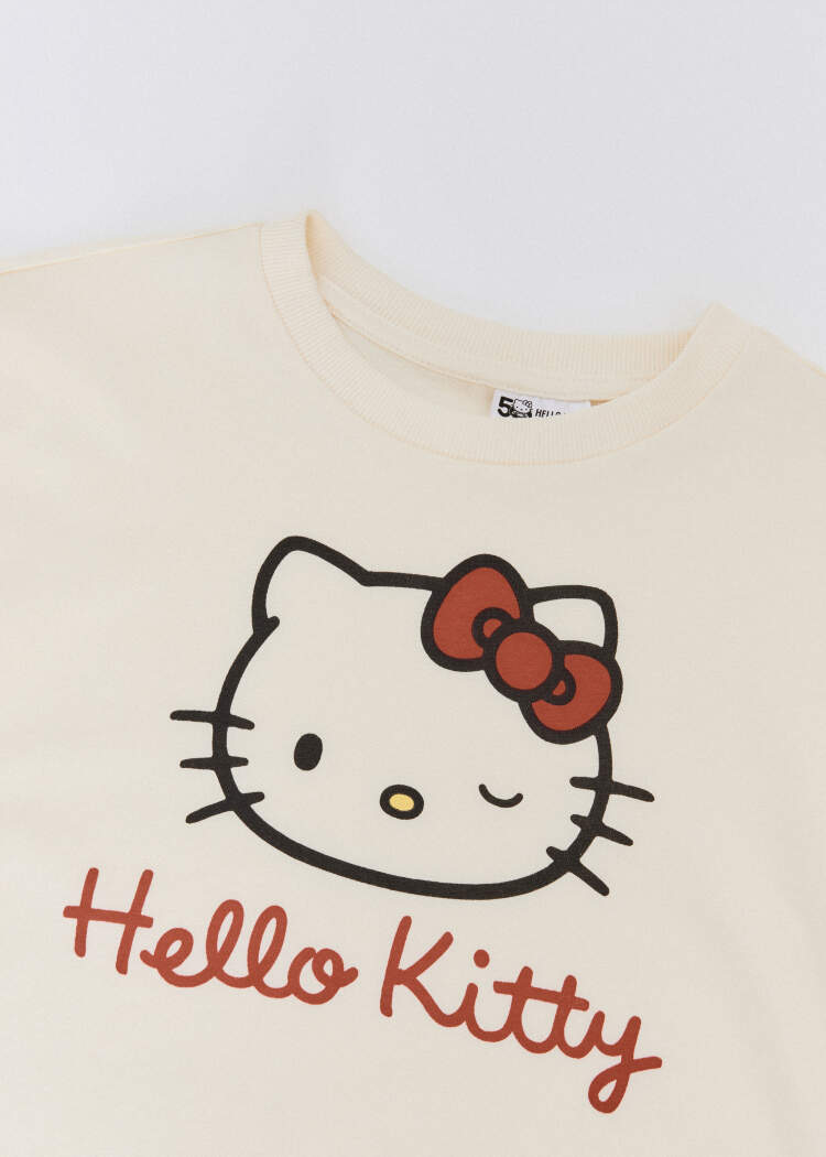 Пижамная футболка с принтом Hello Kitty для девочек 