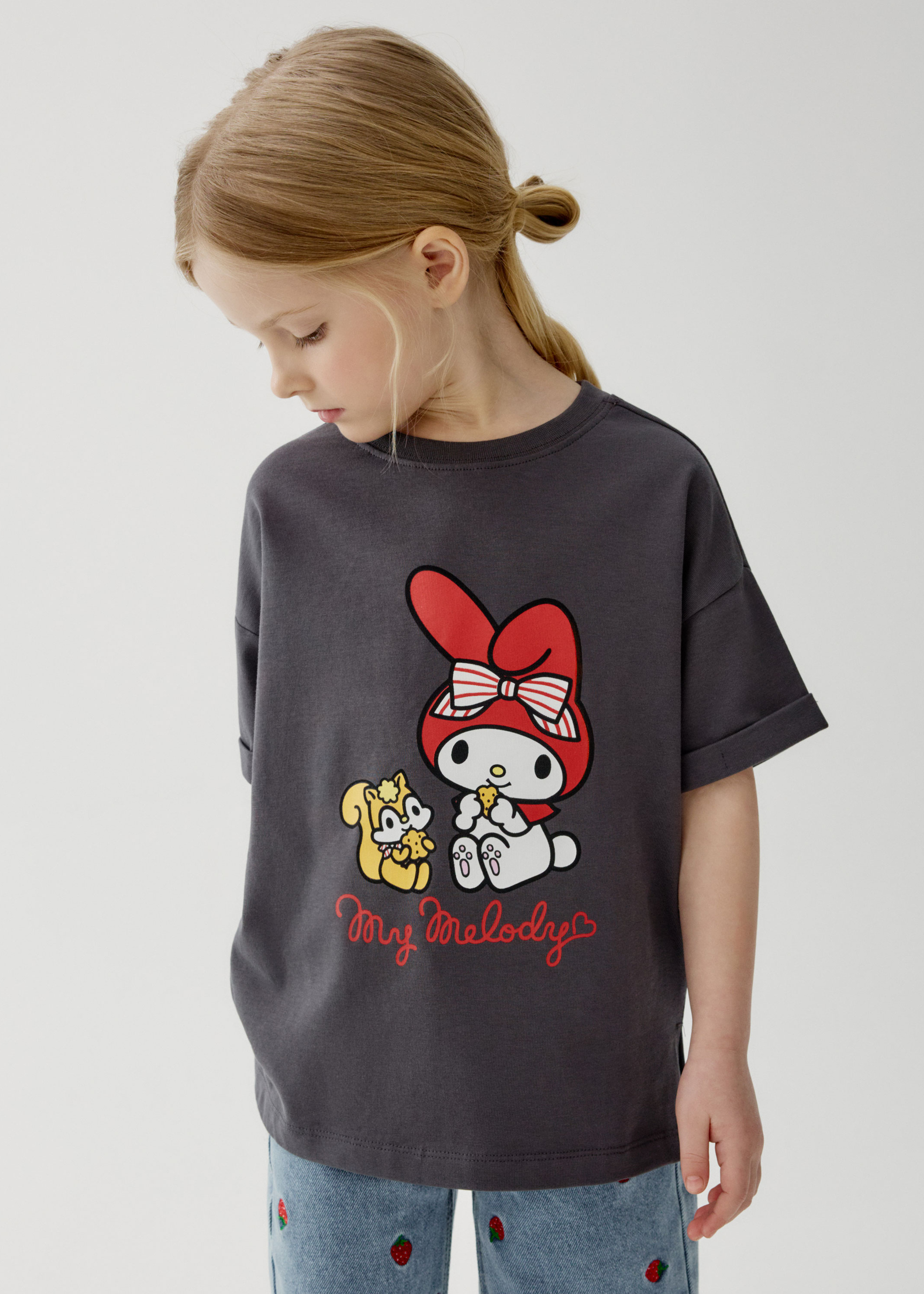 SELA Футболка с принтом Hello Kitty для девочек