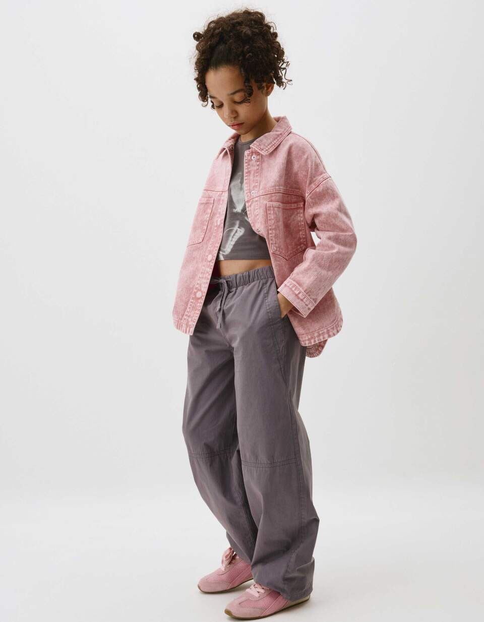 Хлопковые брюки-парашюты для девочек