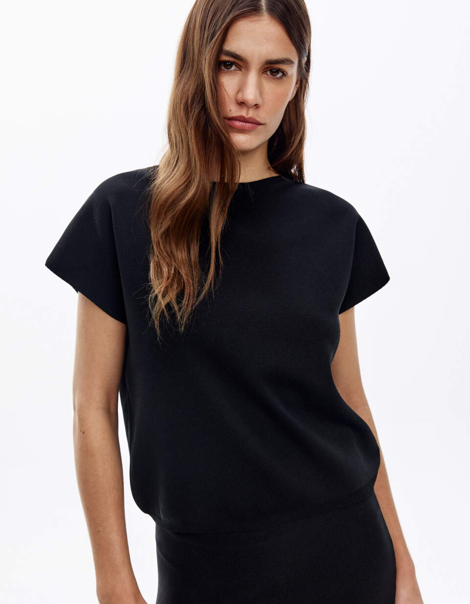 Вязаный жилет из смесового лиоцелла с содержанием шелка