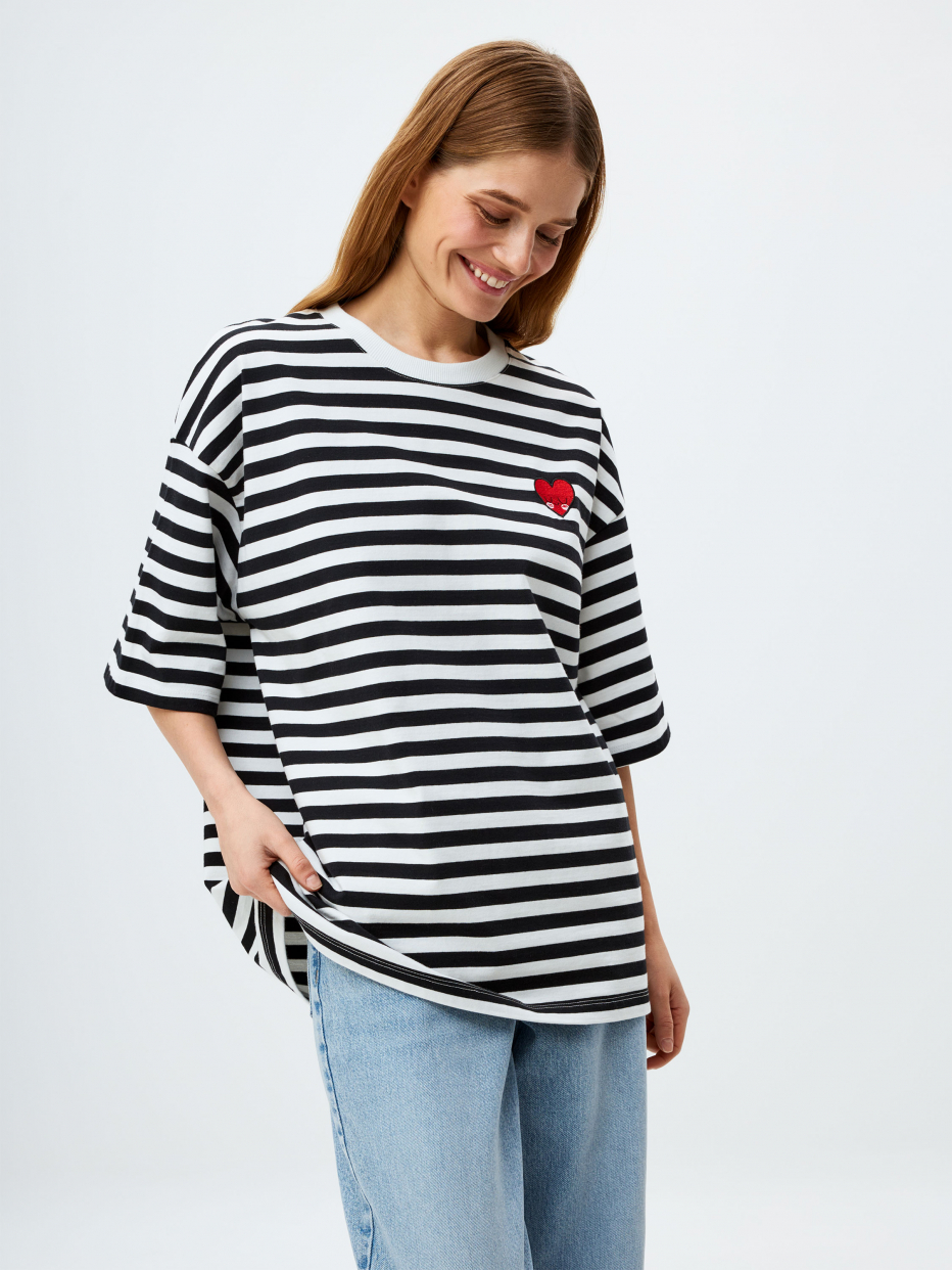 Футболка ENDY OVERSIZE FIT с вышивкой из коллаборации sela х toyukulelee, фото - 4