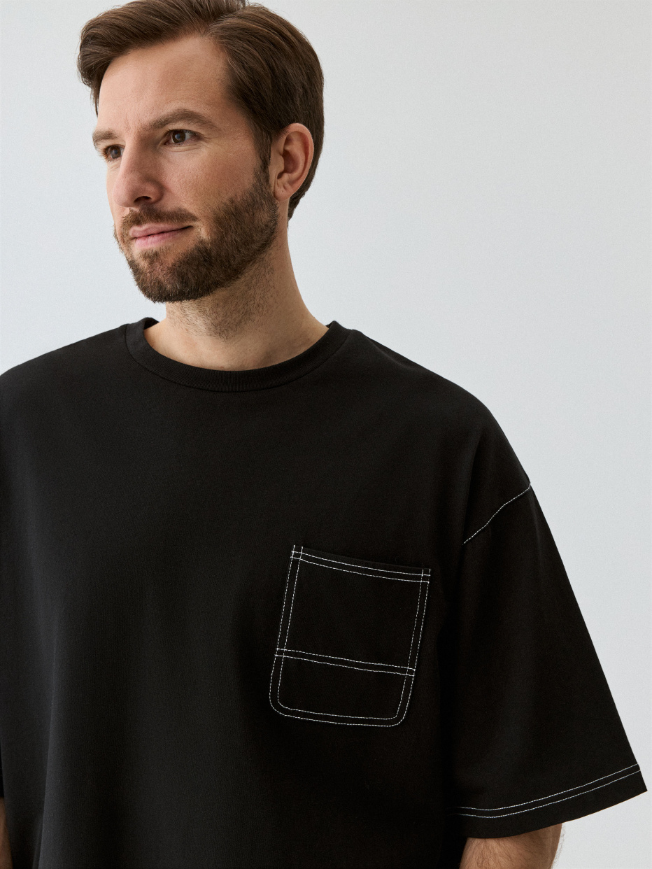 Футболка OVERSIZE FIT с накладным карманом, фото - 1