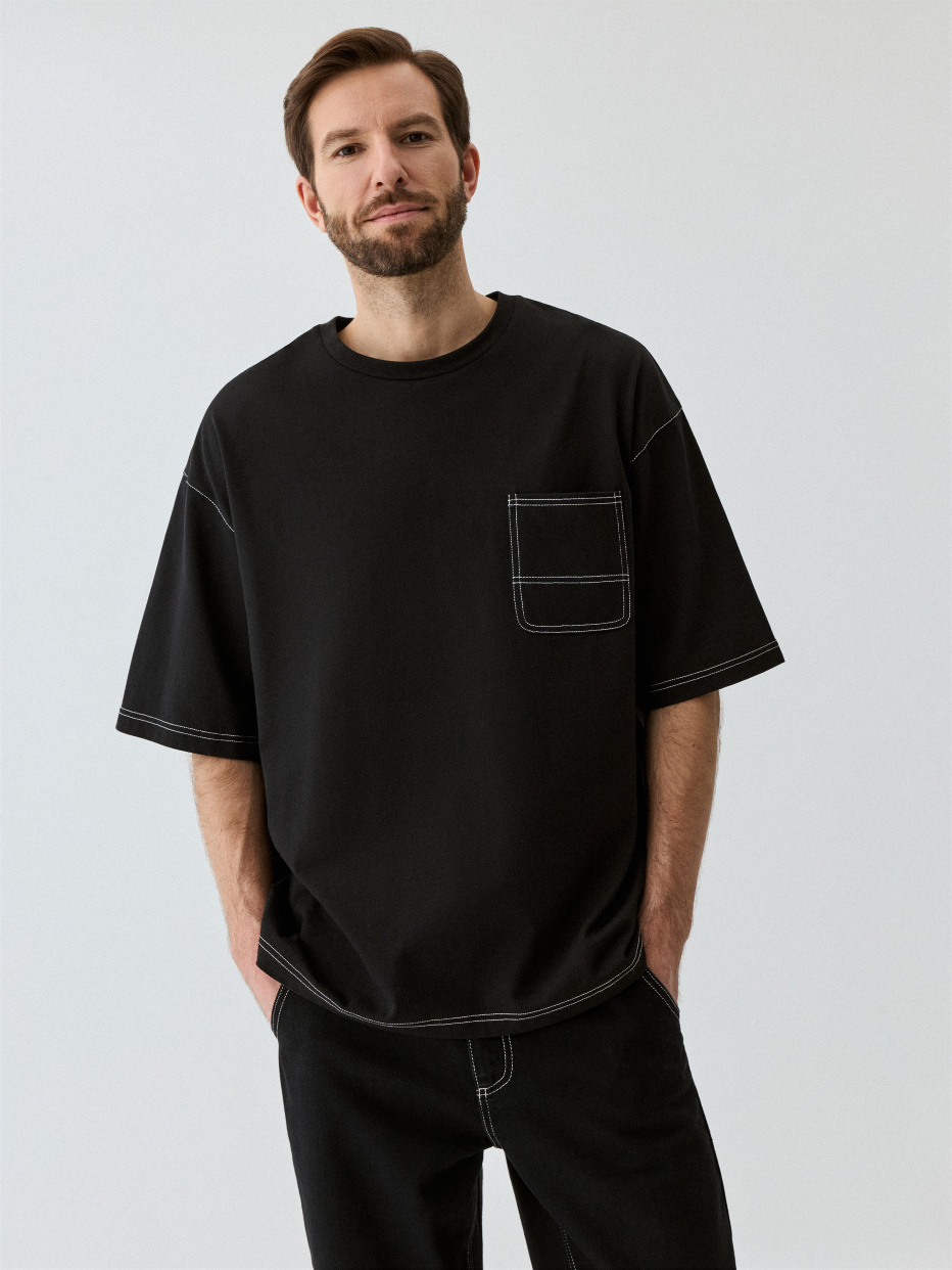 Футболка OVERSIZE FIT с накладным карманом, фото - 3