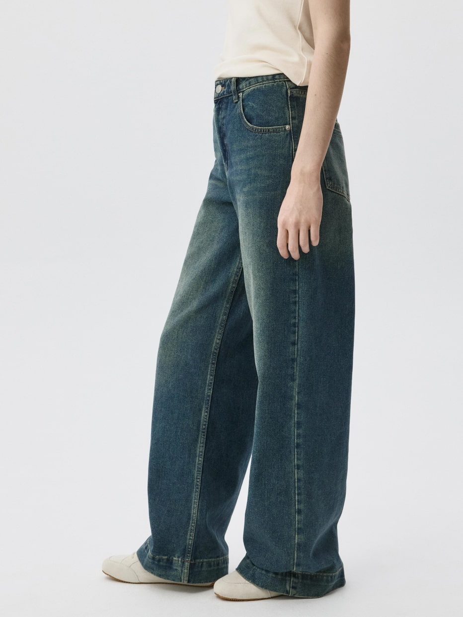 Джинсы WIDE LEG с тинтом, фото - 3