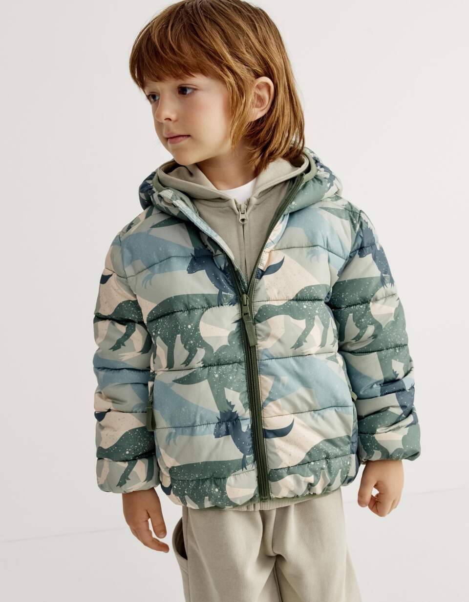 Ультралегкая стеганая куртка с принтом для мальчиков