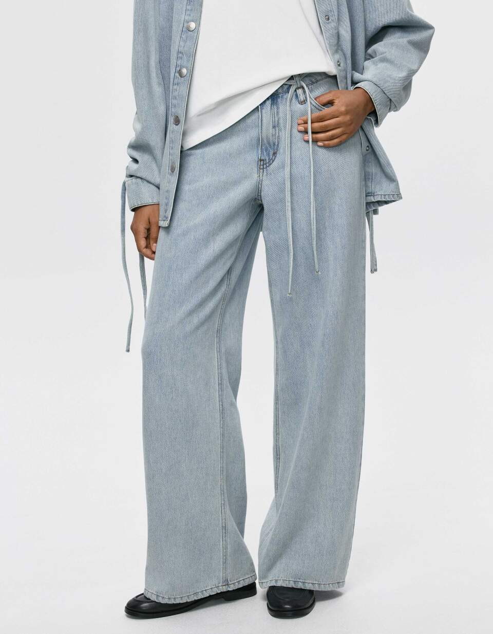 Джинсы WIDE LEG с низкой посадкой