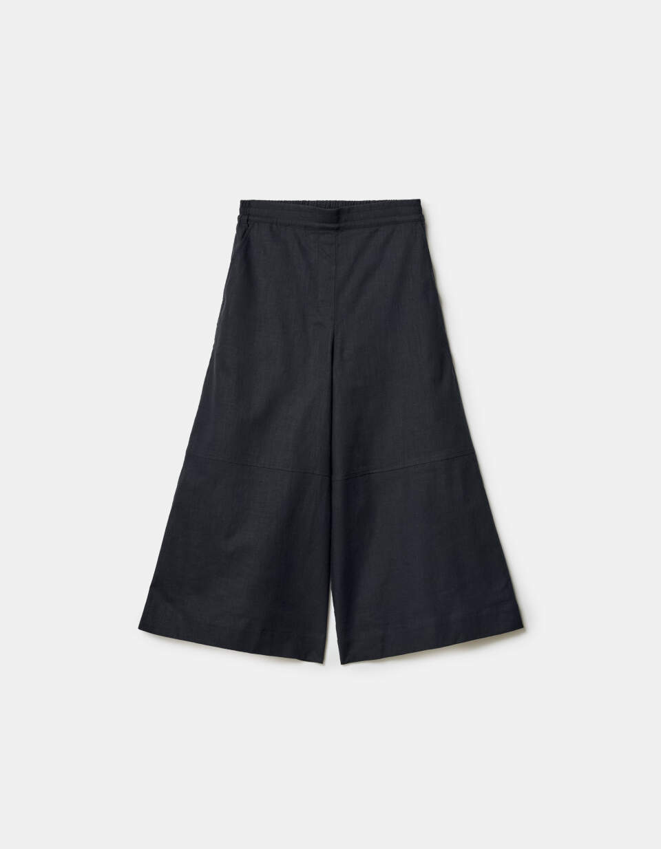 Брюки-кюлоты из смесового льна