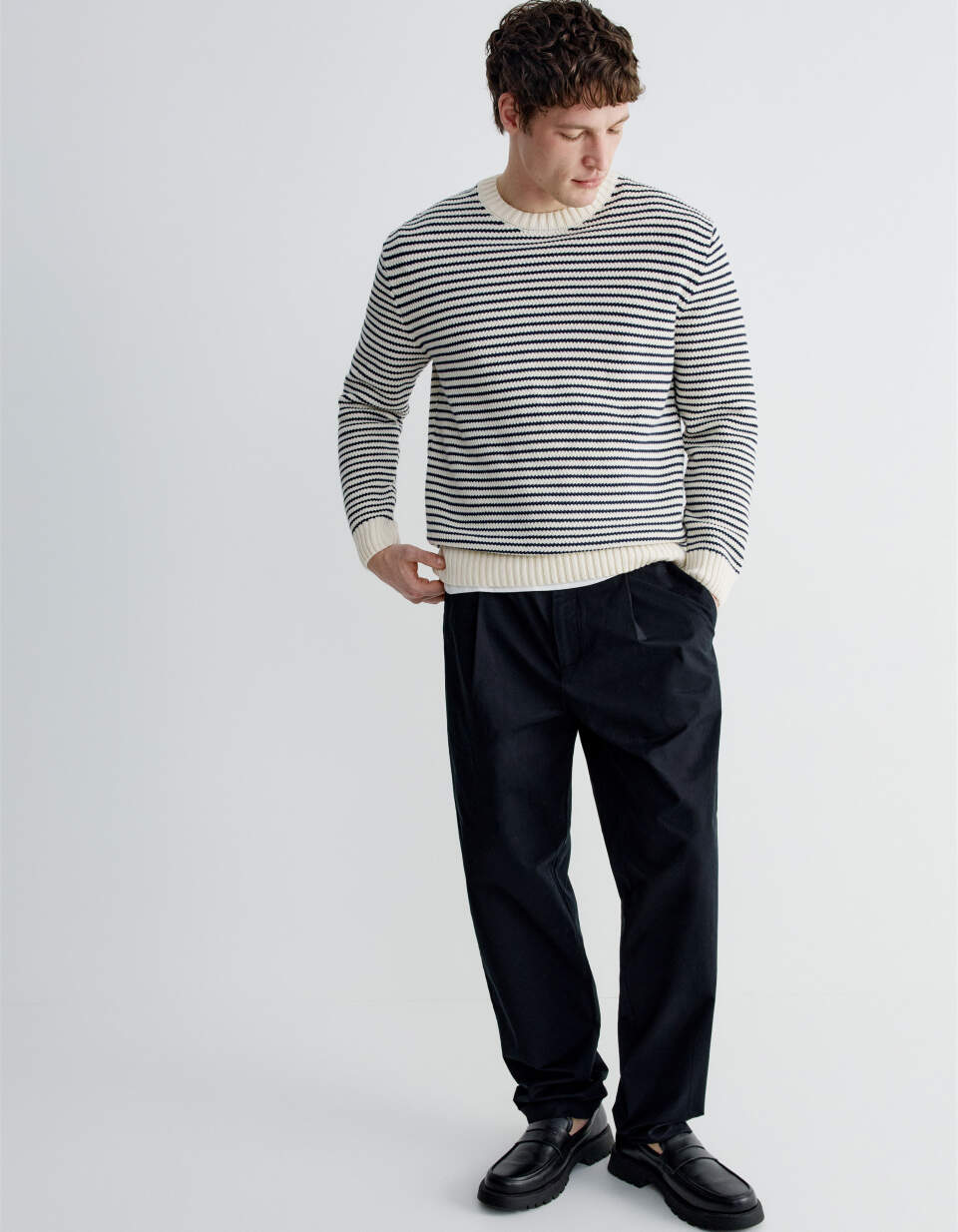 Брюки прямого кроя из хлопка