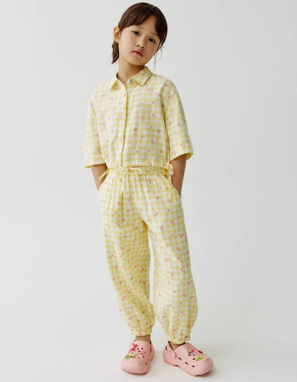 Брюки-аладдины из смесового льна