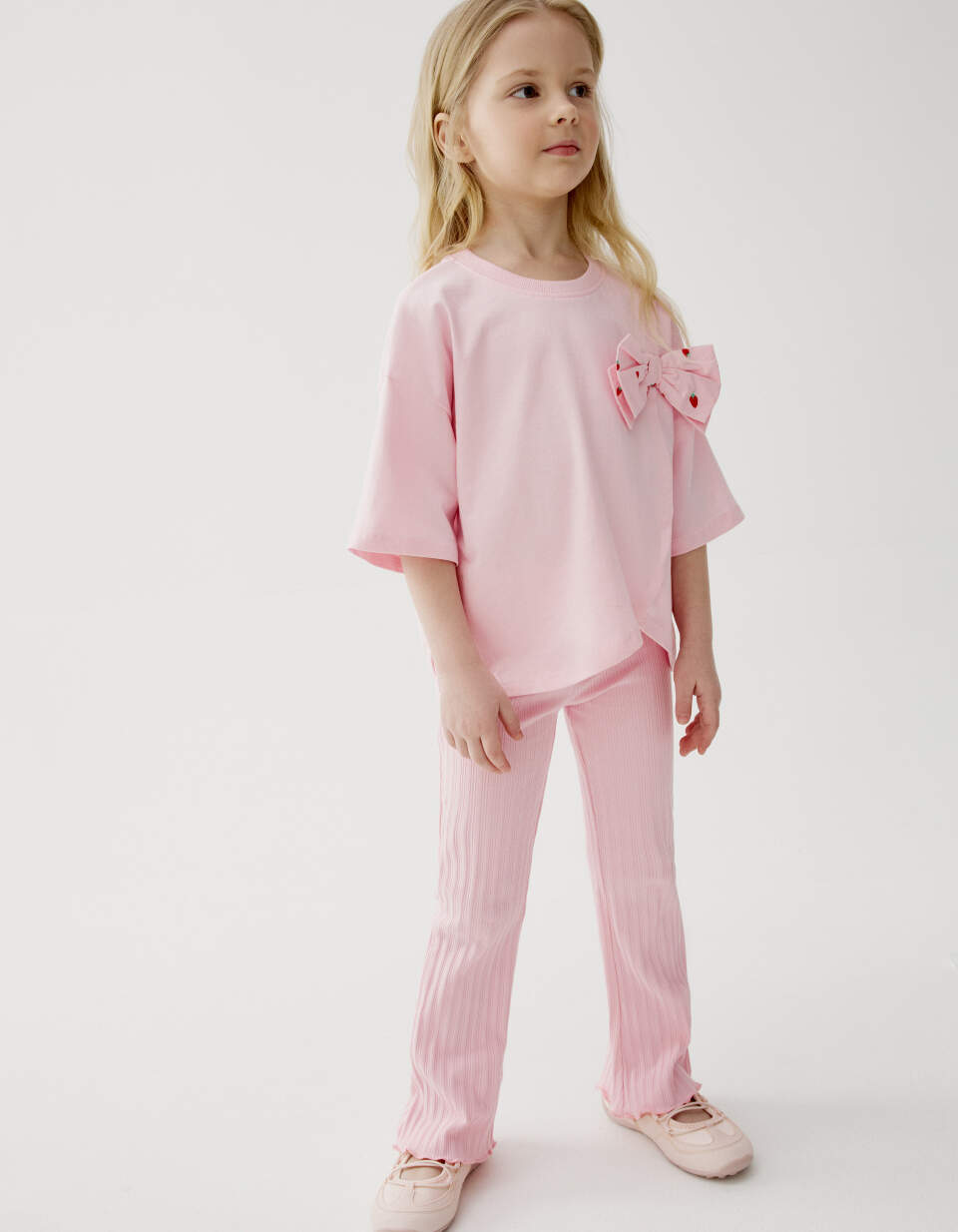 Брюки клеш с баской для девочек