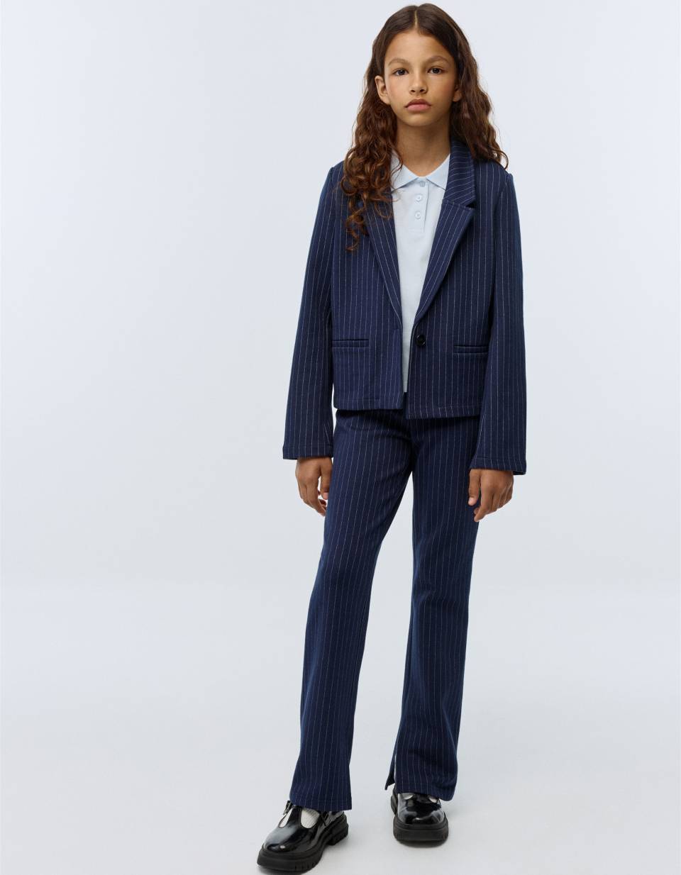 Брюки клеш в полоску для девочек