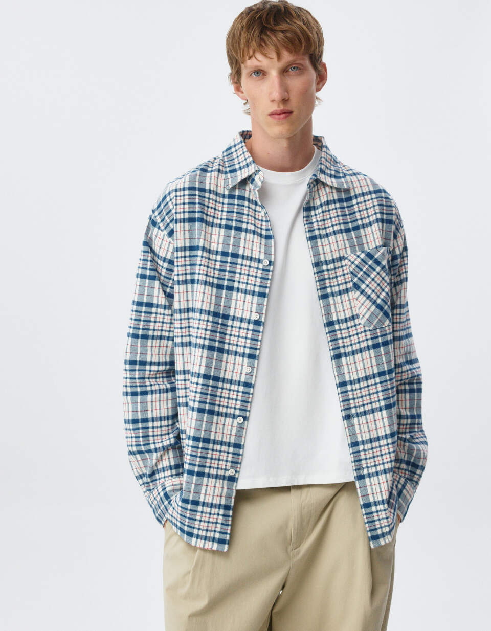 Фланелевая рубашка в клетку