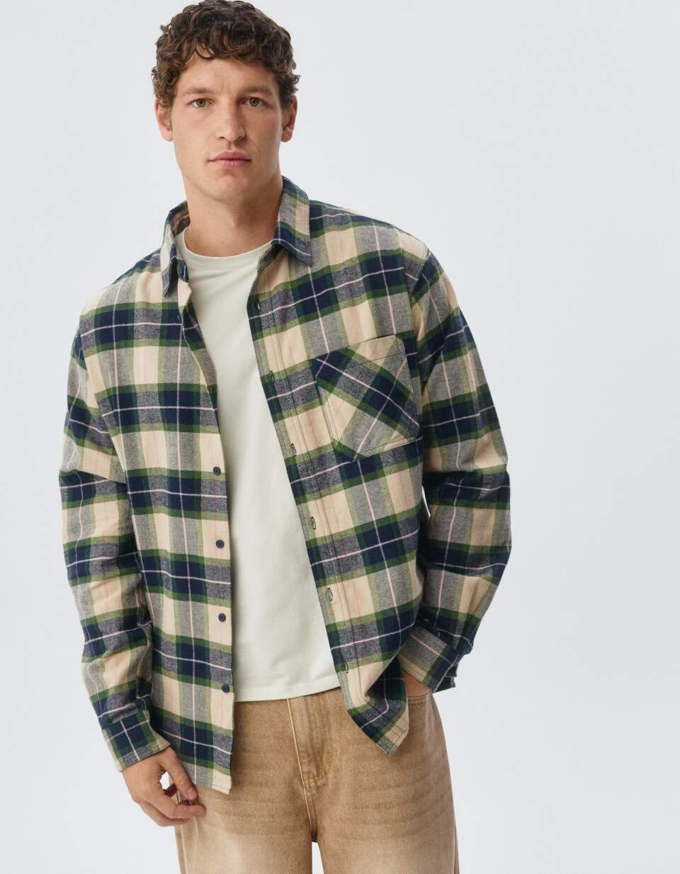 Фланелевая рубашка в клетку