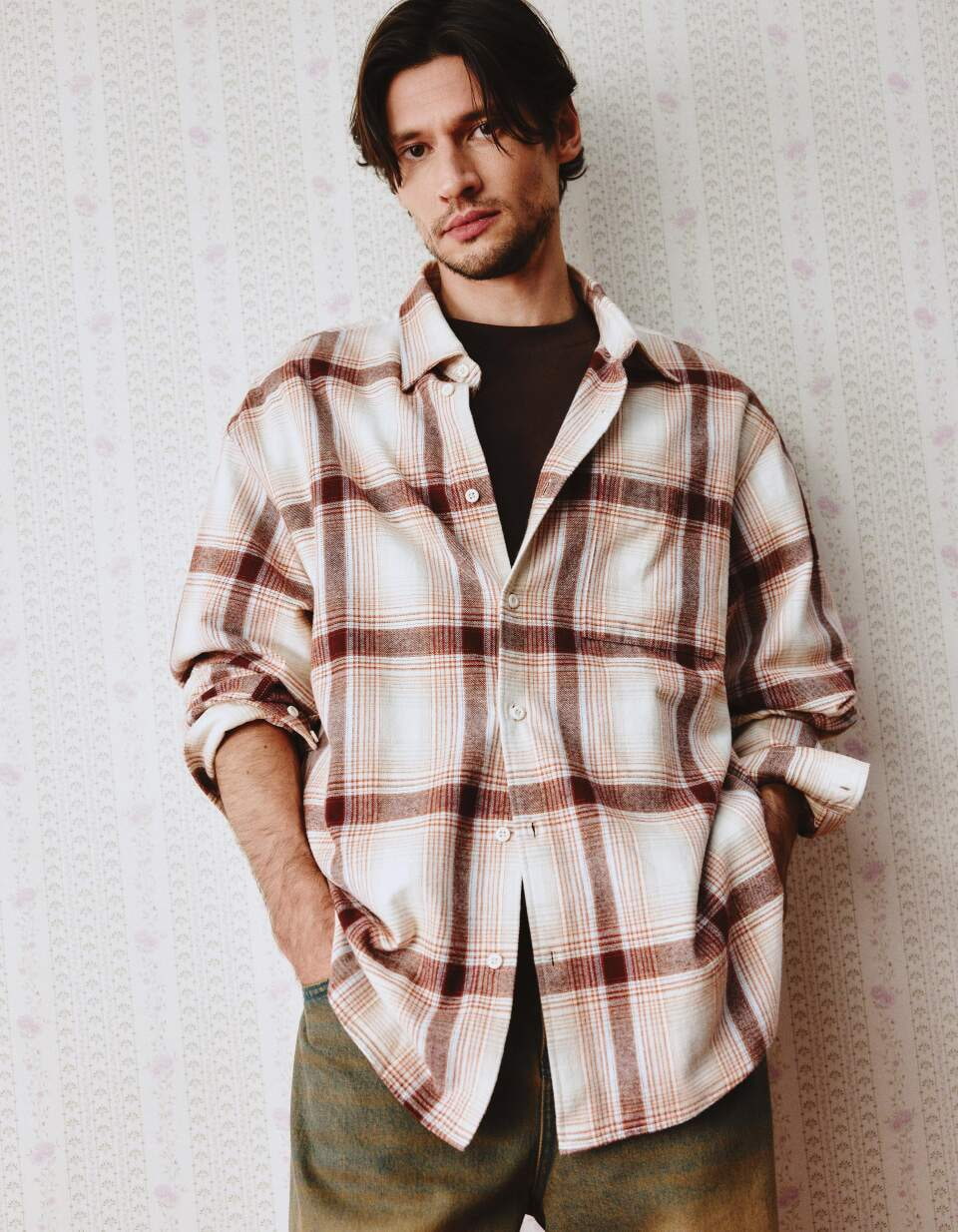 Фланелевая рубашка в клетку