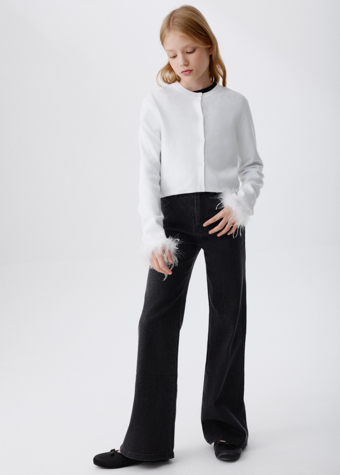 Джинсы Bootcut с люрексом для девочек