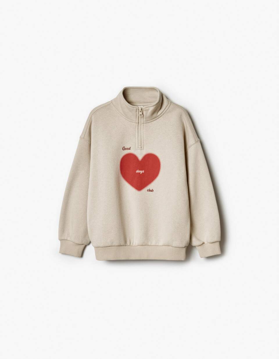 Свитшот с воротником на молнии для девочек