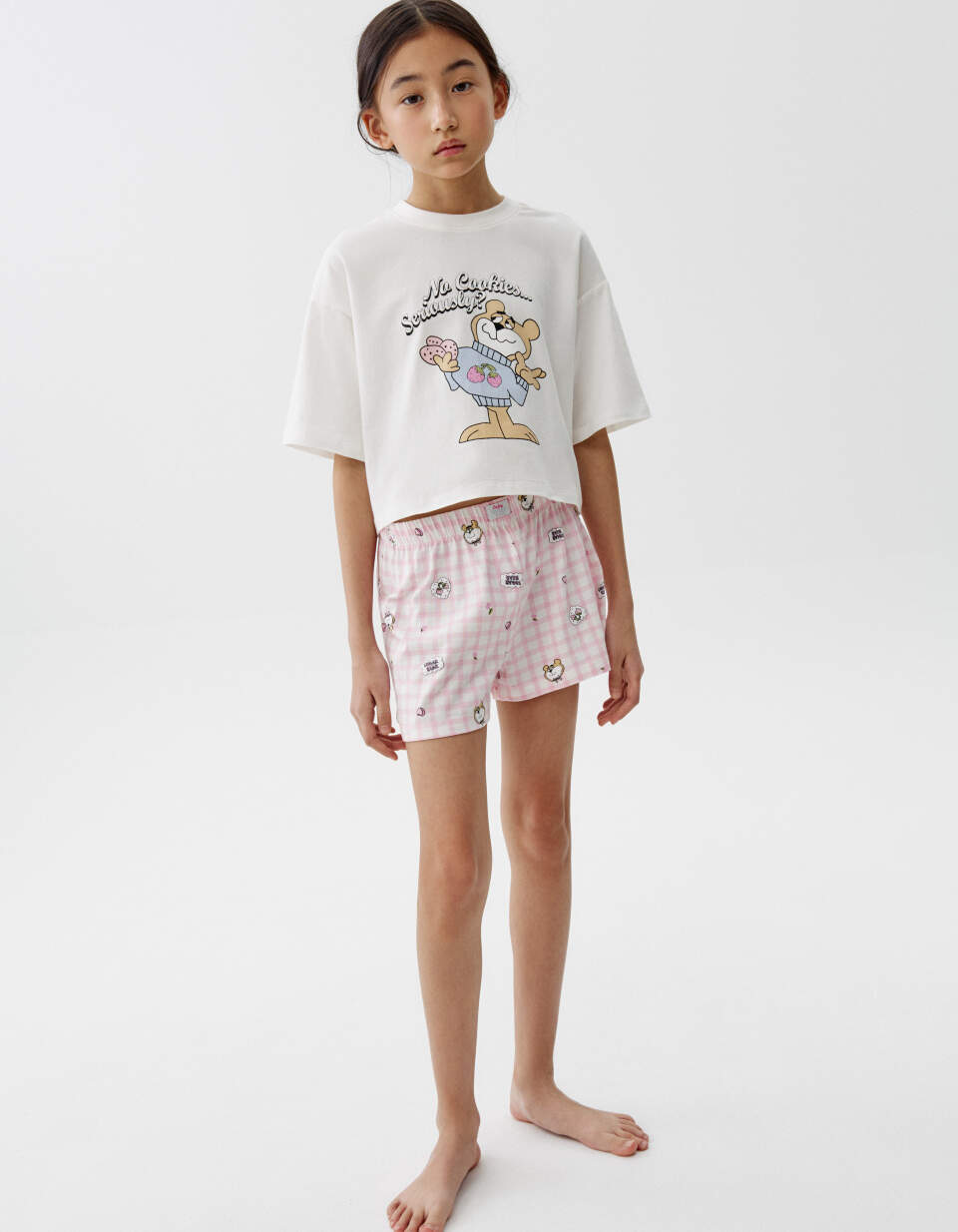 Пижама с принтом для девочек