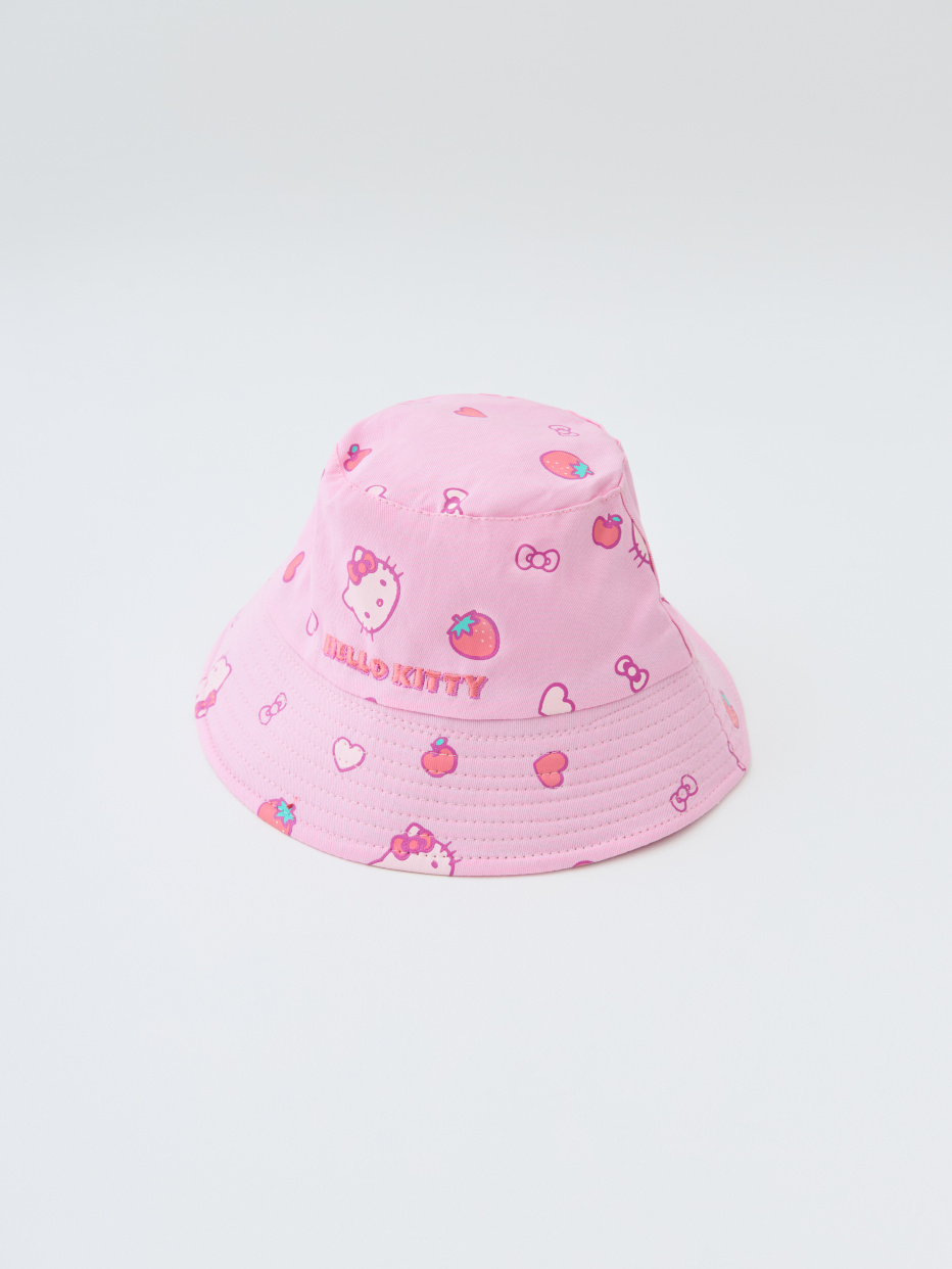 Панама с вышивкой и принтом Hello Kitty для девочек, фото - 1