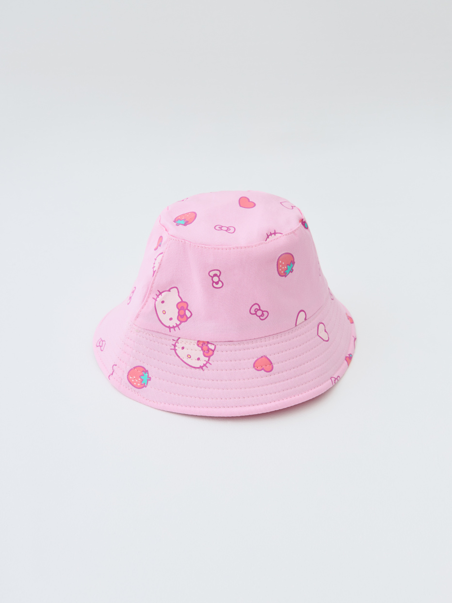 Панама с вышивкой и принтом Hello Kitty для девочек, фото - 3