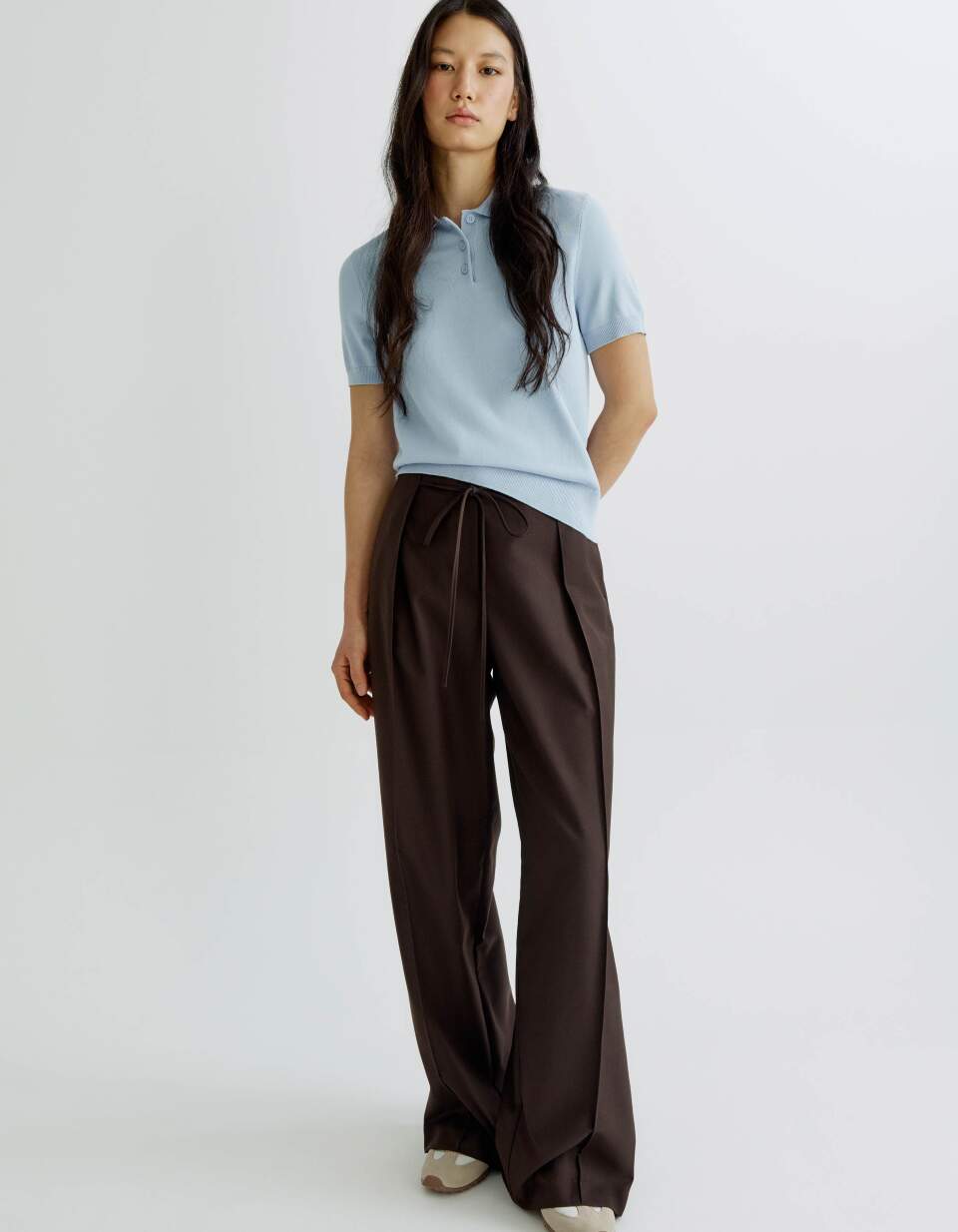 Прямые брюки из костюмной ткани