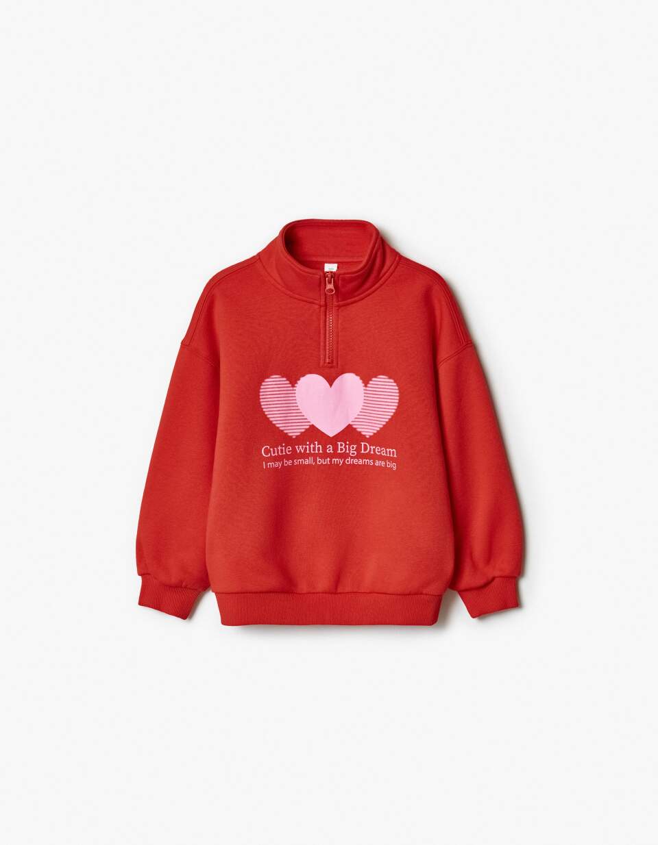 Свитшот с воротником на молнии для девочек