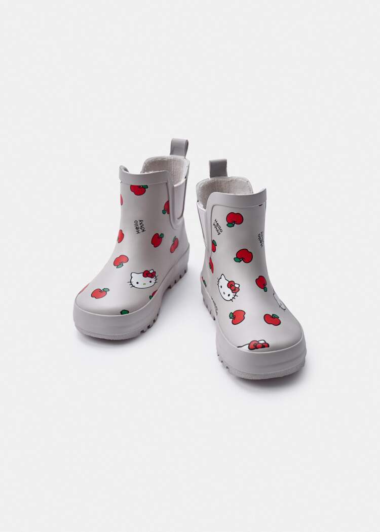 Резиновые ботинки c принтом Hello Kitty для девочек 