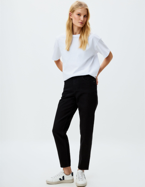 Jeans mom fit strappi on sale