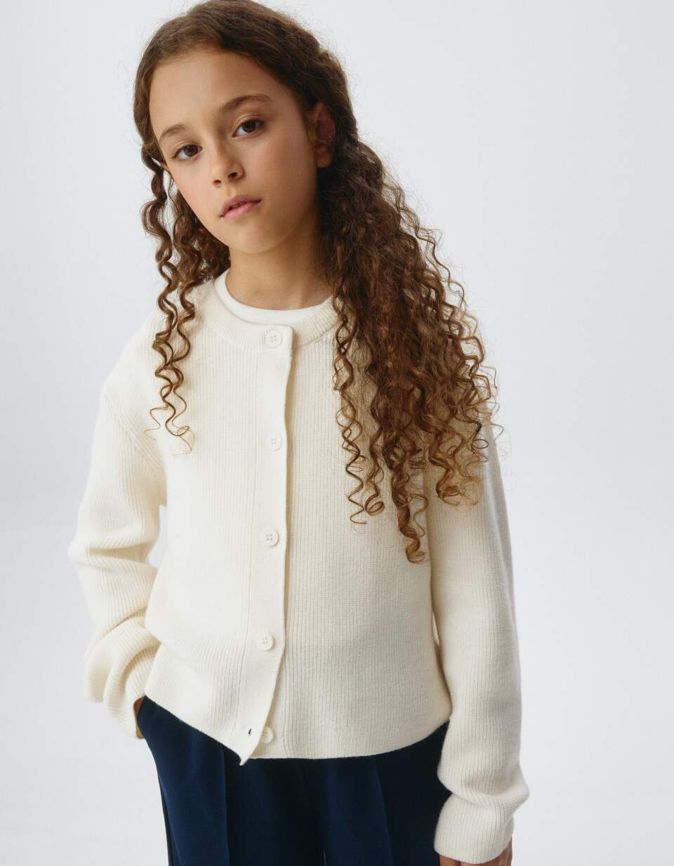 Вязаный кардиган для девочек