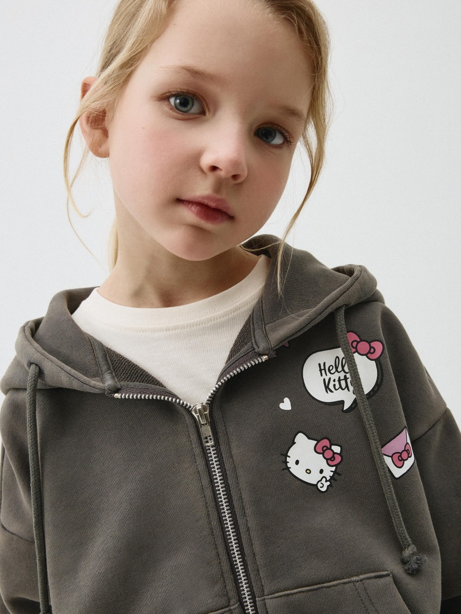 Толстовка с принтом Hello Kitty для девочек, фото - 3