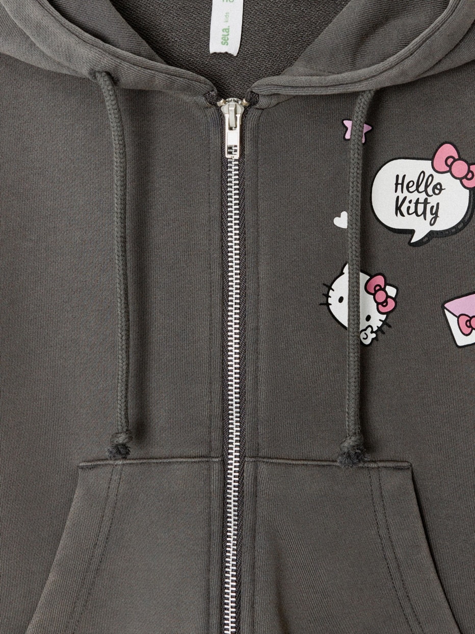 Толстовка с принтом Hello Kitty для девочек, фото - 6