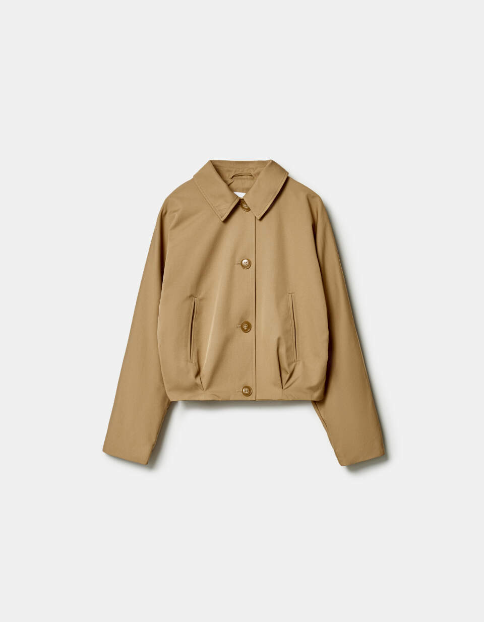 Укороченная куртка из смесового хлопка