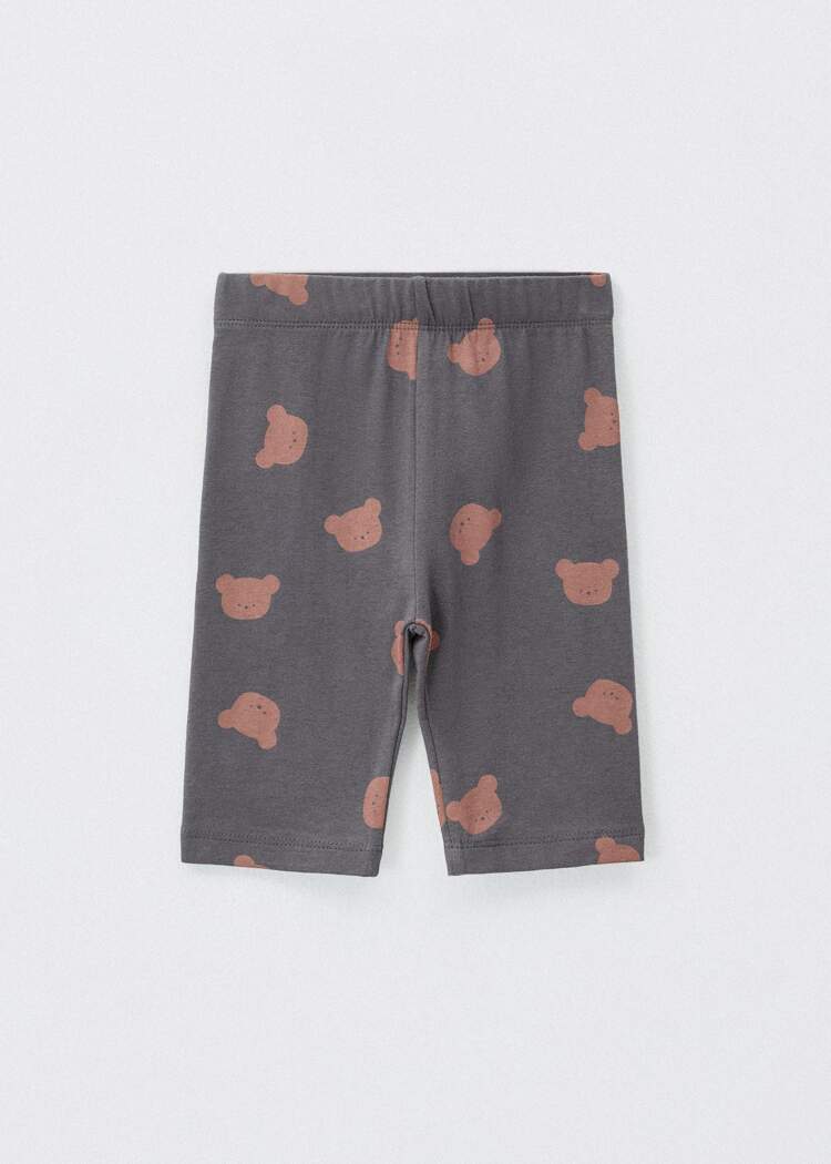 Пижамные велосипедки с принтом для девочек 