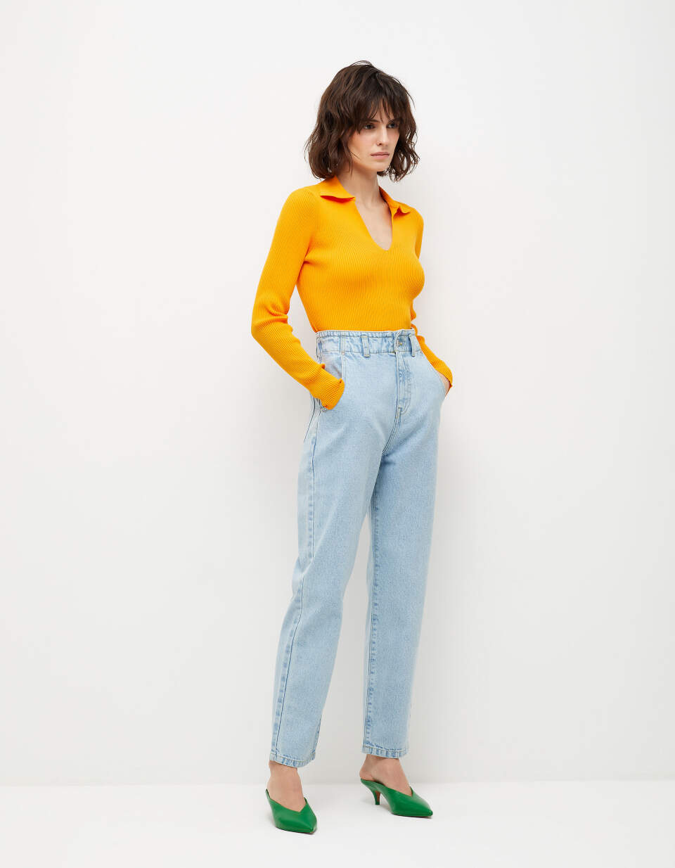Джинсы paperbag fit