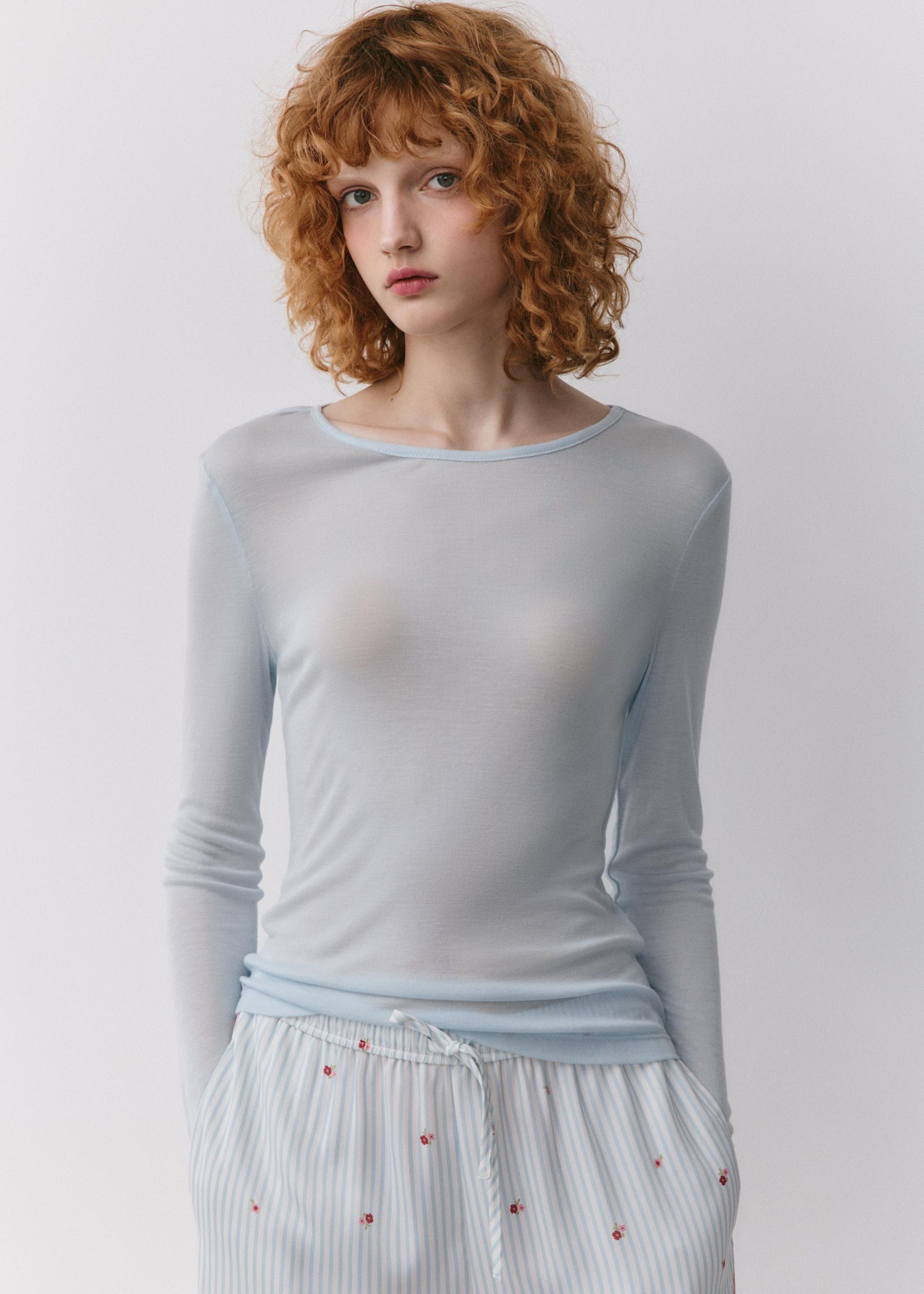 SELA Лонгслив из 100% тенсела из линейки SELA Young