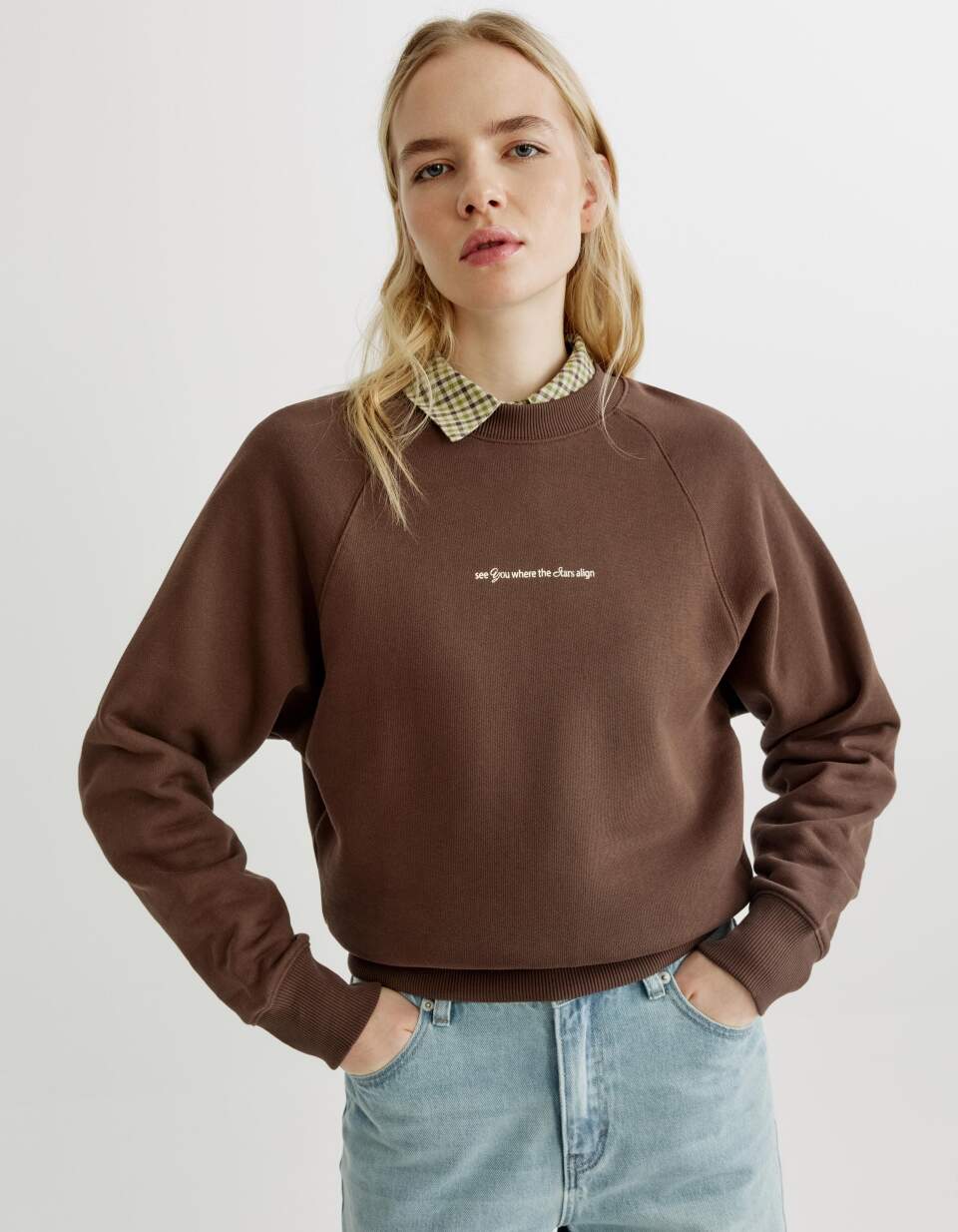 Свитшот оверсайз с текстовым принтом