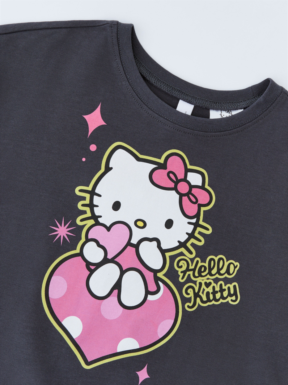 Футболка с принтом Hello Kitty для девочек, фото - 2