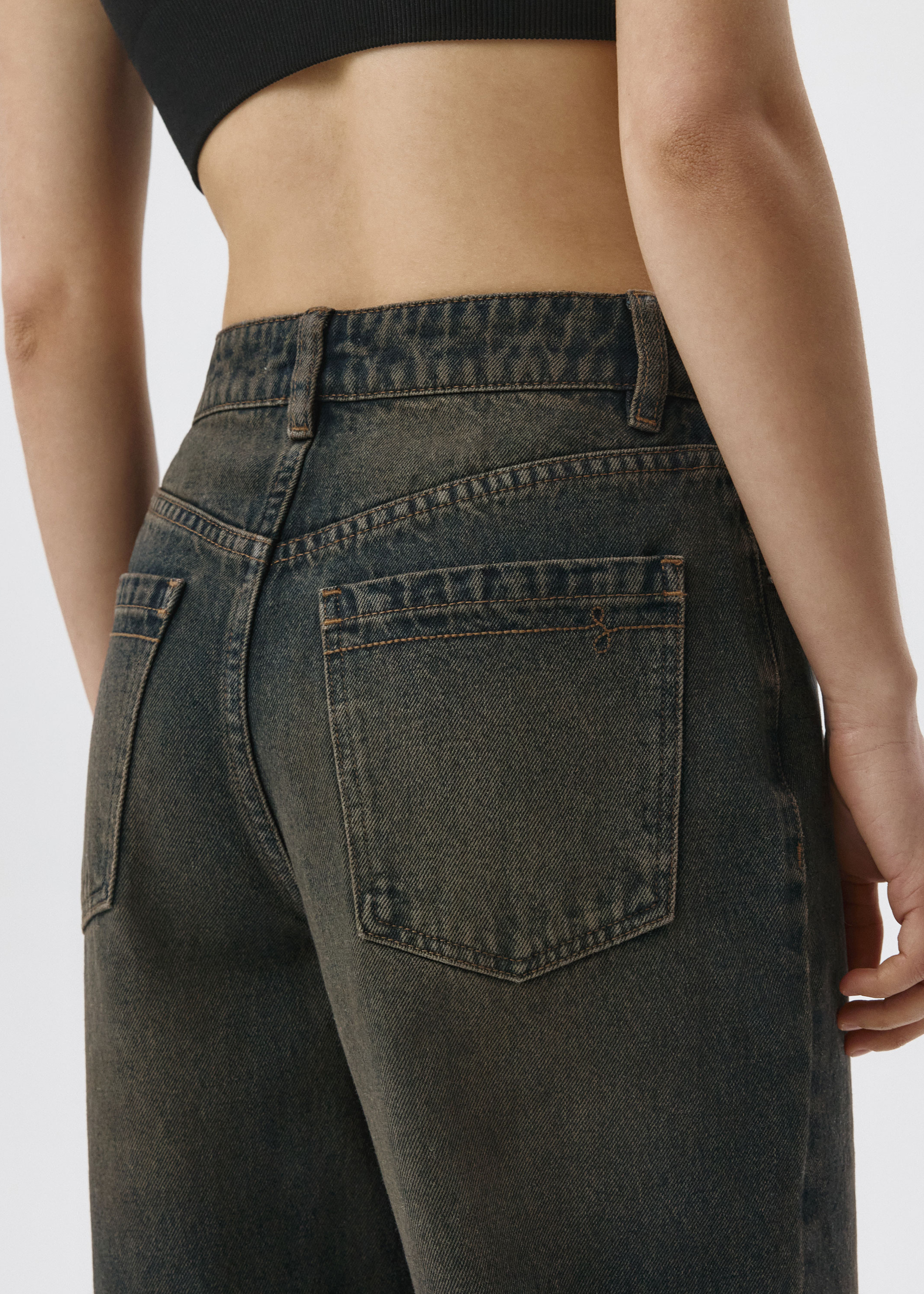 Джинсы straight fit с тинтом цвет: темный индиго, артикул: 5803011455 ...