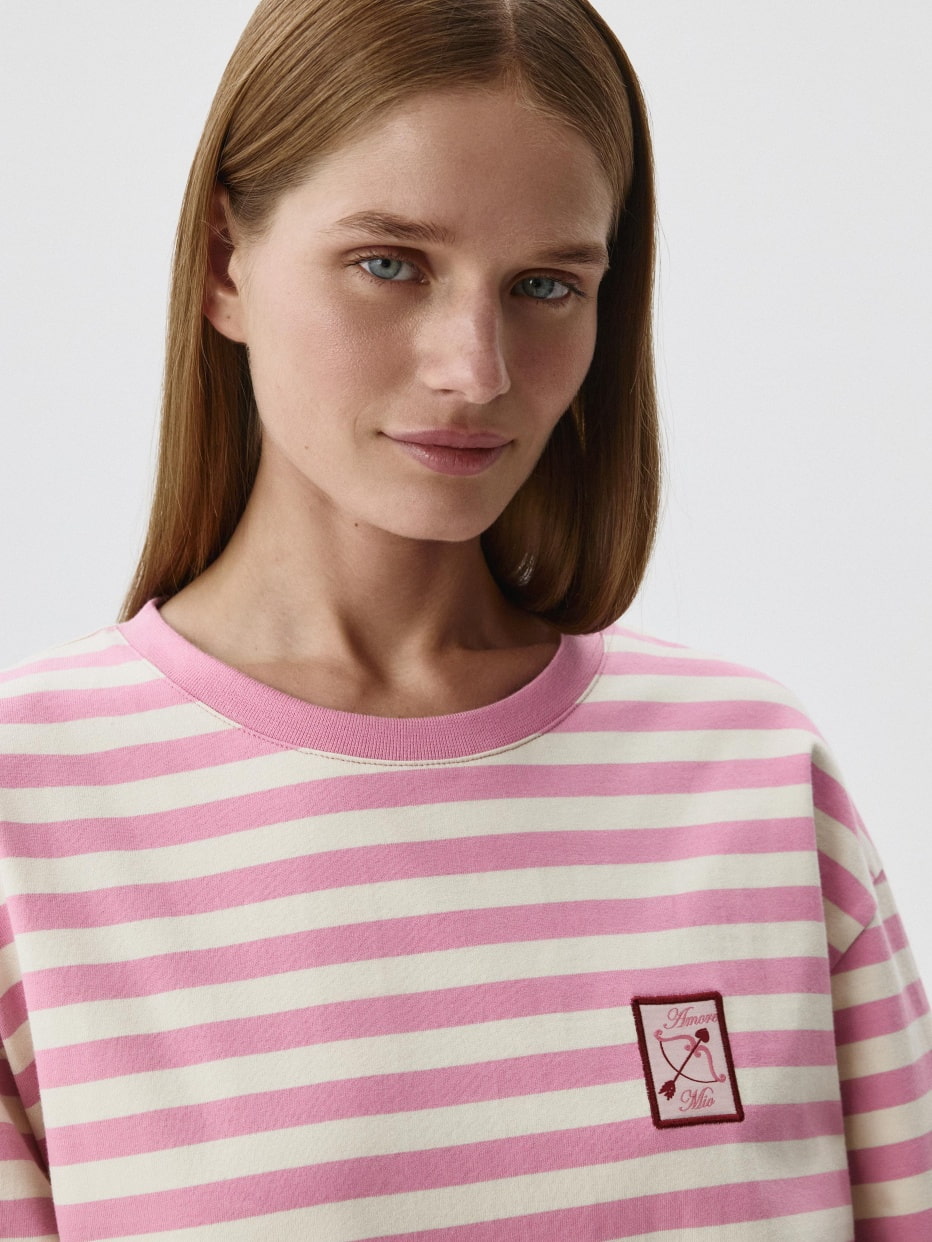 Лонгслив ANNA OVERSIZE FIT с вышивкой, фото - 4