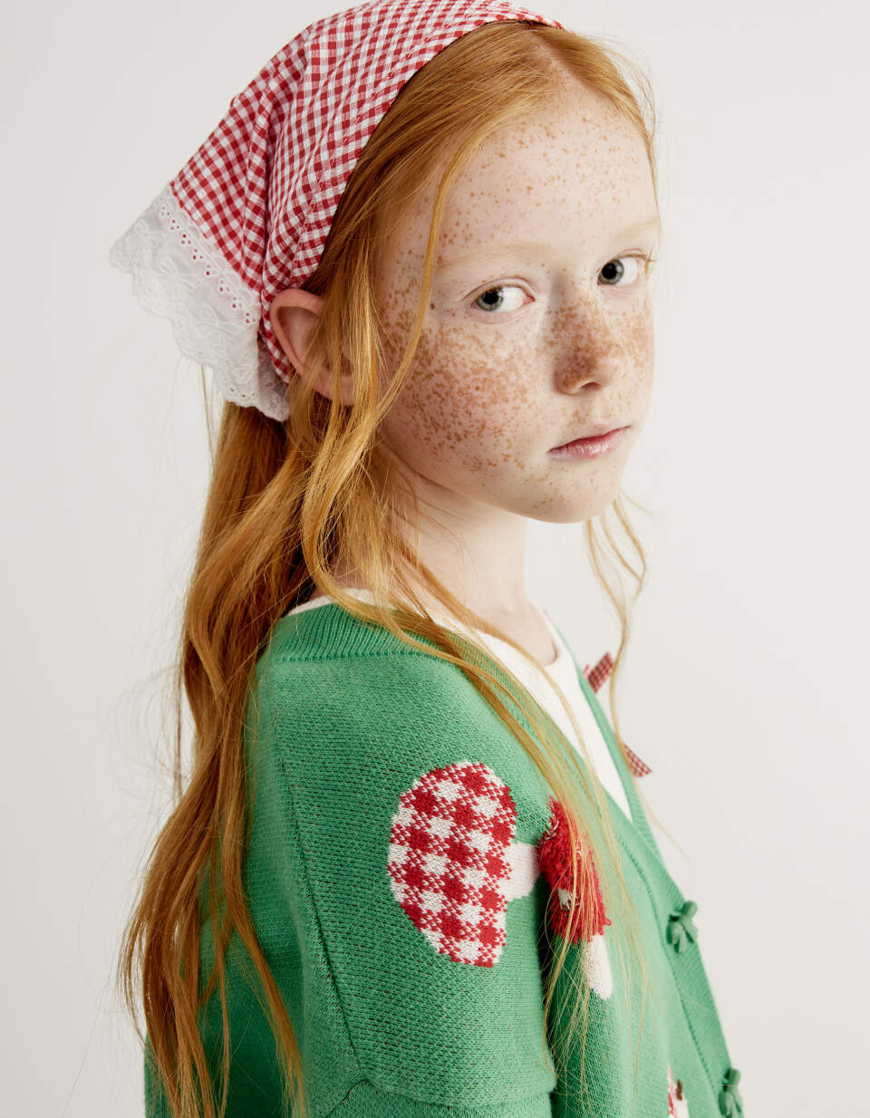 Косынка в клетку для девочек