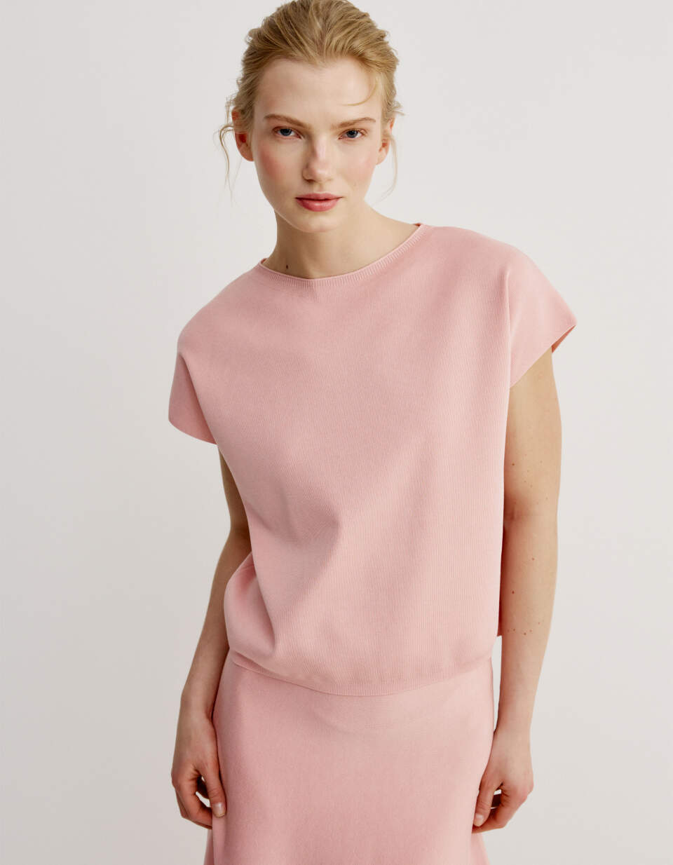 Вязаный жилет из смесового лиоцелла с содержанием шелка