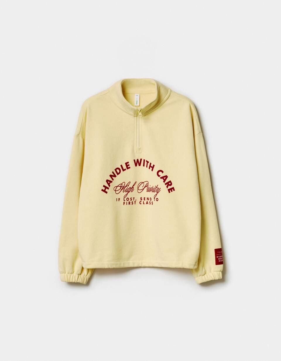 Свитшот с воротником на молнии для девочек