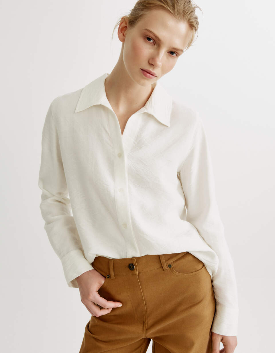 Рубашка из жатой ткани