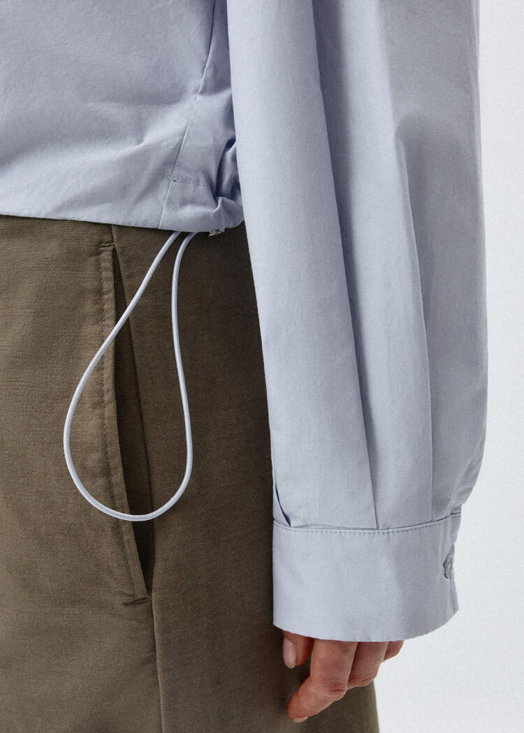 Укороченная рубашка из хлопка 