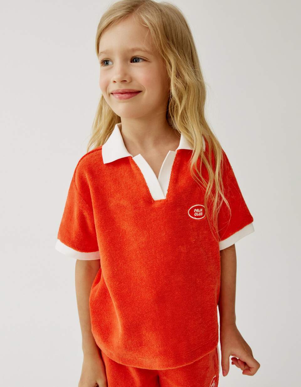 Поло из махровой ткани для девочек