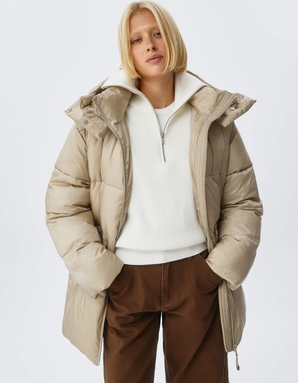 Базовая стеганая куртка из ткани рипстоп