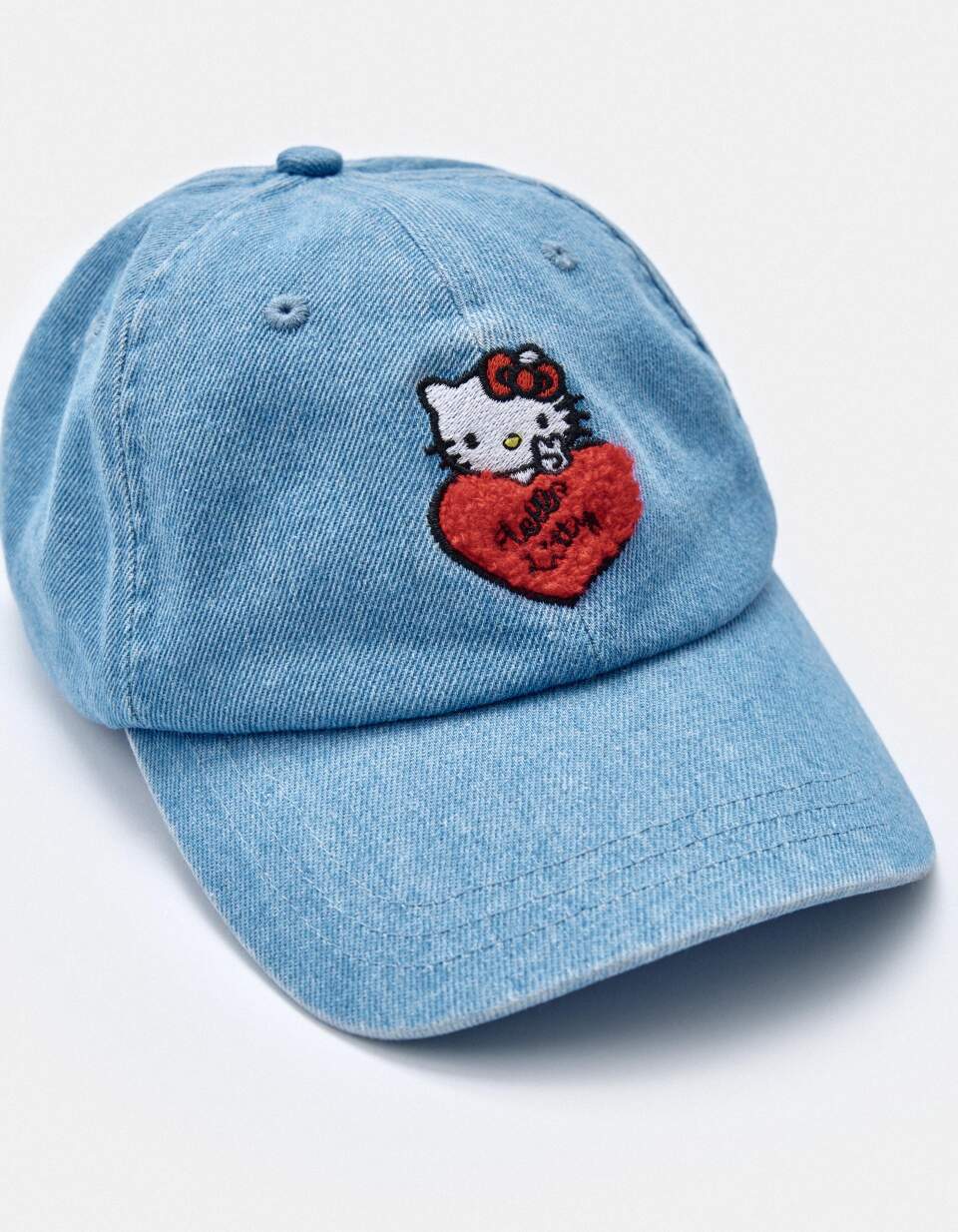 Джинсовая бейсболка с вышивкой Hello Kitty для девочек