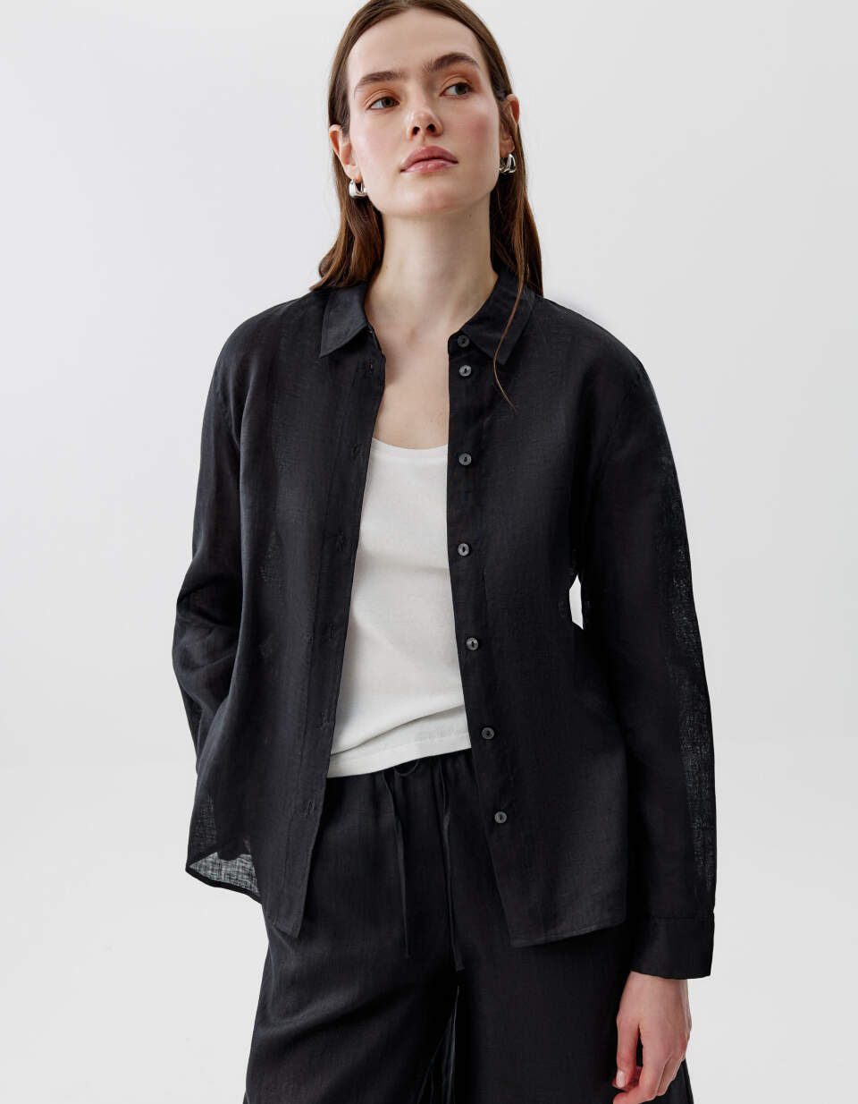 Рубашка оверсайз из льна