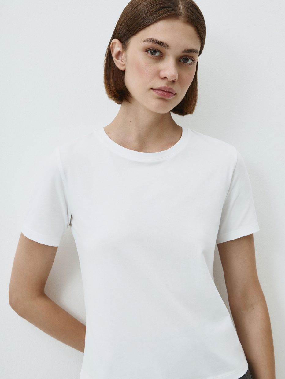 Slim fit white t shirt online